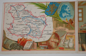 antique Puzzle * Geographical study of France & Colonies * at 1870/1880