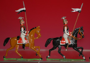 Heyde, Georg tin figures * 12 pieces Prussian Guards du Corps trotting * 1.9 inch figures in box No. 69 * at 1900