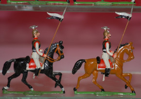 Heyde, Georg tin figures * 12 pieces Prussian Guards du Corps trotting * 1.9 inch figures in box No. 69 * at 1900