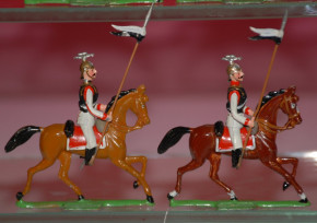 Heyde, Georg tin figures * 12 pieces Prussian Guards du Corps trotting * 1.9 inch figures in box No. 69 * at 1900