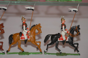 Heyde, Georg tin figures * 12 pieces Prussian Guards du Corps trotting * 1.9 inch figures in box No. 69 * at 1900