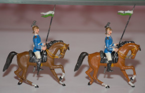 Heyde, Georg pewter figures * 6 pieces Saxon Guard riders * 1.9 inch figures series * at 1900