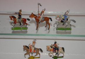 Heyde & Spenkuch pewter figures * 5 different rider figures * 1.9 inch figures series * at 1900