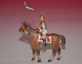 Heyde pewter figure * large 2.6 inch rider - Prussian guard du Corps * around 1900