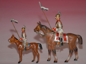 Heyde Zinnfigur * großer 6,5 cm Reiter - Preussische Garde du Corps * um 1900