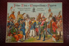 Haffner J. tin figures * Alter Fritz, generals & crew * 1.9 inch figures in box * at 1910