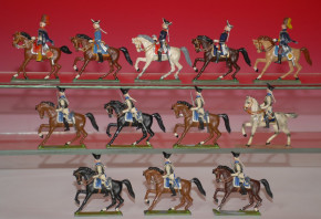 Haffner J. tin figures * Alter Fritz, generals & crew * 1.9 inch figures in box * at 1910