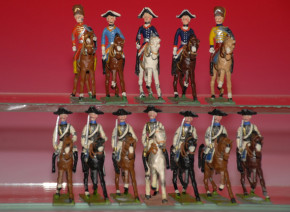 Haffner J. tin figures * Alter Fritz, generals & crew * 1.9 inch figures in box * at 1910