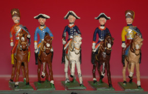 Haffner J. tin figures * Alter Fritz, generals & crew * 1.9 inch figures in box * at 1910