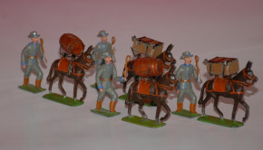 Heyde, Georg pewter figures * protection troop provisions column no. 1109 * 4.8 cm figures in box * at 1900