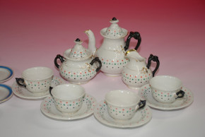 2 ancient dolls porcelain service * dining service & coffee service * Thuringia around 1860/1880