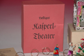 Miniature dollhouse Kasperl-Theater * pewter handpainted * Germany at 1900