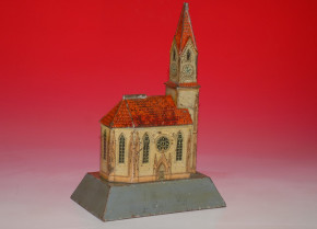 antique GBN money box church * Mission money box tin * at 1900