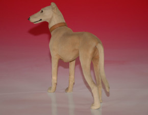 antique doll dog * papier mâché greyhound candybox * Germany at 1890