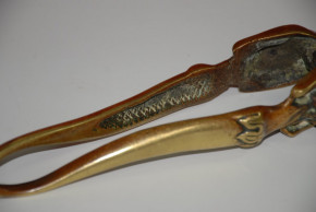 uralter Jugendstil Bronze Hand Nußknacker mit Hundekopf * um 1900/1910