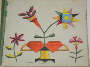 uraltes Biedermeier Kinderspiel * Flora das Blumenspiel * Nürnberg um 1850