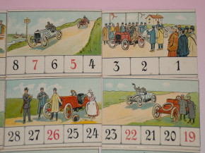 uraltes Dorndorf Kinderspiel - Automobilspiel * Teuf Teuf No. 337 * Litho´s. um 1905