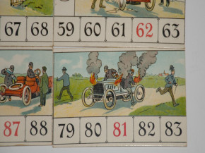 uraltes Dorndorf Kinderspiel - Automobilspiel * Teuf Teuf No. 337 * Litho´s. um 1905