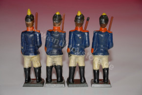 Erzgebirge 4 pieces Kalkofen figures * Prussian soldiers * Olbernhau around 1900/1910