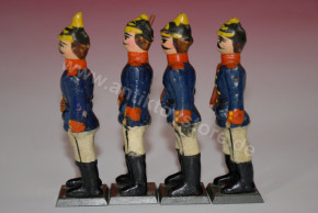 Erzgebirge 4 pieces Kalkofen figures * Prussian soldiers * Olbernhau around 1900/1910