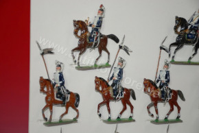 14 Heyde pewter figures * Prussian lancers rider * 1.9 inch series * at 1900