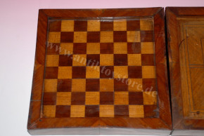 antique game magazine with chess pieces from leg & game board * rarely at 1850/1860