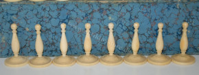 antique Biedermeier chess set in box * rare at 1840/1850