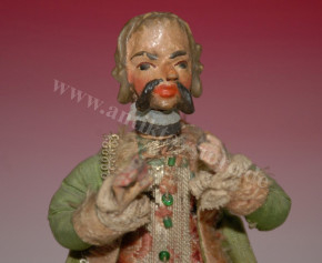 antique baroque crib figure * Nobleman with brocade dress * at 1780