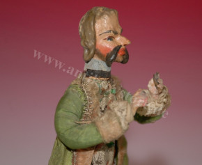 antique baroque crib figure * Nobleman with brocade dress * at 1780