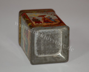 antique miniature shop tea tin with Asian motifs * C.A. Kornbeck Ulm at 1900