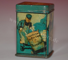 antique miniature shop tin can * Hamburger coffee * Thams & Garfs at 1900