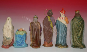 Pfeiffer Wien * 6 antique nativity figures * at 1900