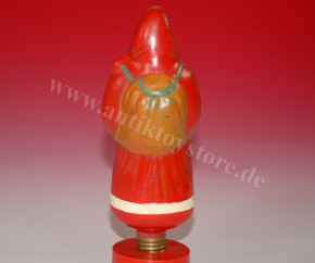 Weihnachtsmann Glas Glühlampe E27 * handbemalt * Dresden 20er Jahre