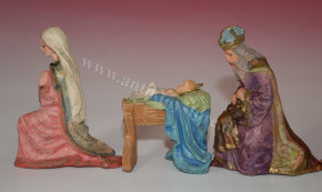 Pfeiffer Wien * 6 antique nativity figures * at 1900