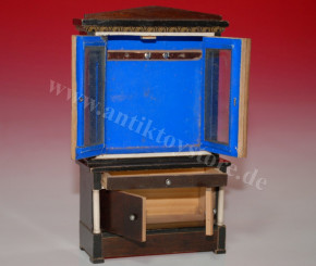 Boule dollhouse furniture Top cabinet with glass doors * Germany at 1860/1870