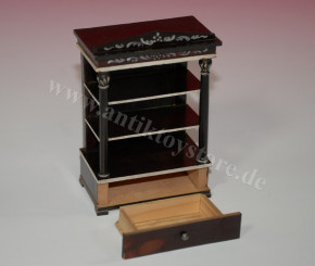 Biedermeier dollhouse open mirrored column display case * Germany c. 1860/1870