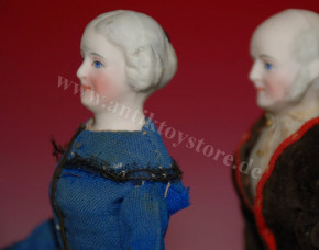 antique Kestner dollhouse dolls pair * grandparents * at 1870/1880