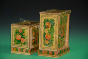 antique dollhouse accessories * 2 parts salon furniture with children's motifs * at 1860/1880