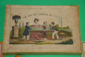 uraltes Biedermeier Glocke & Hammer Spiel * handcolorierte Litho. * Frankreich 1839