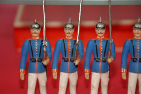 antique G. Heyde tin figures * 12 pieces Bavarian infantry * size 0 * at 1900