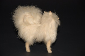 antique puppet dog Spitz * real fur with glass eyes * at 1900/1920