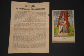 Wahrsagekarte * Sibylle die Wahrsagende Zigeunermutter * litho. color. vor 1900