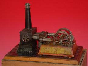 GBN fine hot air motor 135/60 GOLIATH in original wooden box * from 1902