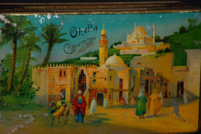 WADI Okella cigarette tin box 100 * lithographed at 1900