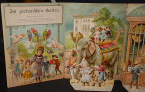 antique picture book * In the zoological garden * Publisher Schreiber in Esslingen at 1900