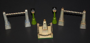 Erzgebirge miniatures for park scene incl. Memorial * 5 parts * Seiffen 1920s