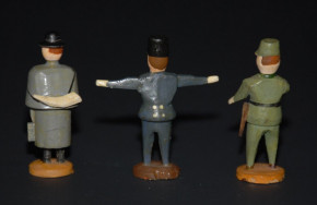 Erzgebirge 3 pieces of nose figures * L. Hiemann * Seiffen 1920s