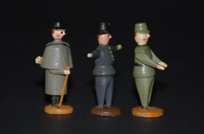 Erzgebirge 3 pieces of nose figures * L. Hiemann * Seiffen 1920s