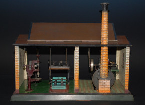 GBN Nr. 13934 * Fabrikanlage mit Dampfmaschine & Antriebsmodelle * um 1905-1910