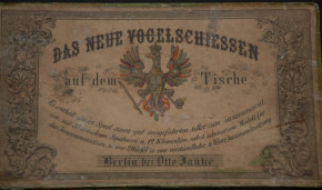 Biedermeier Vogelschießen auf dem Tische * Otto Janke Berlin * um 1850